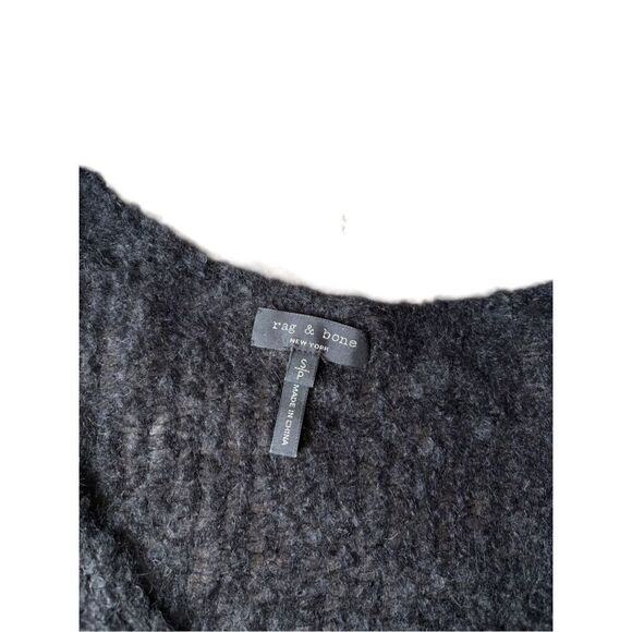 RAG & BONE FREDA ALPACA BLEND V NECK SWEATER size S Small Black Relaxed - Picture 5 of 10